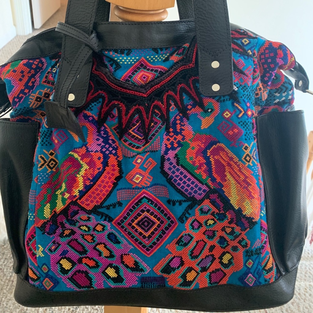 DC Bags custom Guatemalan huipil convertible bag